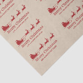 Rood- en beige kersttasje en aangepaste tekst tissuepapier (Detail)