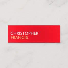 Rood- en Biege-minikaarten met twee toonen Mini Visitekaartje