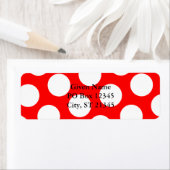 Rood en Big White Polka Dot Etiket (Insitu)