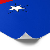 Rood en blauw Afstuderen - Aangepast Poster (Hoek)