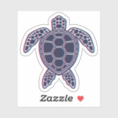 Rood en blauw Anaglyph 3D Glitch Effect Zee Schild Sticker (Vel)
