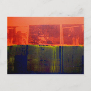 Rood en blauw briefkaart