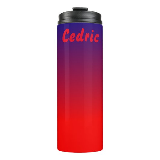 Rood en blauw Design Thermosbeker (Voorkant)