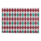 Rood- en blauw diamantglitter kussensloop (Achterkant-Links)