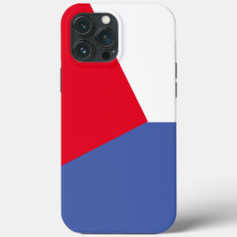  rood en blauw Eenvoudig kleurenblok iPhone 13 Pro Max Hoesje