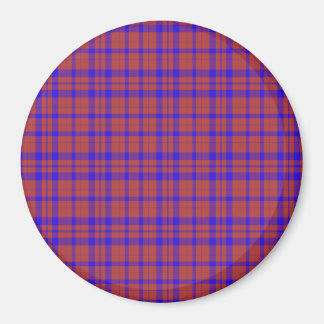 Rood en Blauw Geometrisch Rutpatroon Magneet
