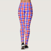 Rood en blauw Gingham Leggings (Achterkant)