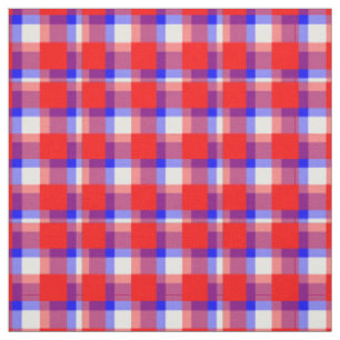 Rood en Blauw Gingham Stof
