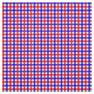 Rood en blauw Gingham Stof