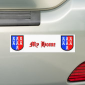 Rood en Blauw, het moet zijn Bumpersticker (Op auto)
