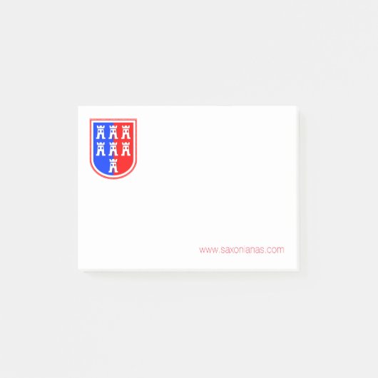 Rood en Blauw, het Saksisch Post-it® Notes (Voorkant)