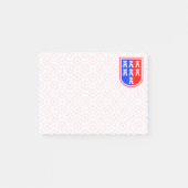 Rood en blauw, het Saxonisch Post-it® Notes (Voorkant)