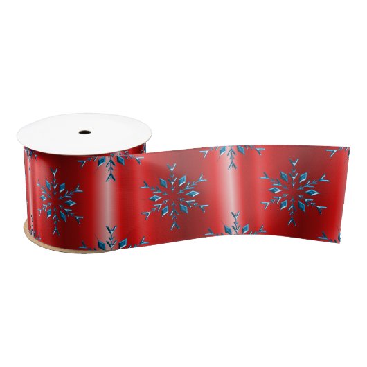 Rood en Blauw Kerstmis Lint (Spoel)