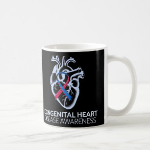 Rood en blauw lint congenitale hartziekte AWARE Koffiemok