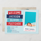 Rood en blauw momentopname 2 Aankondiging van gebo (Voorkant / Achterkant)