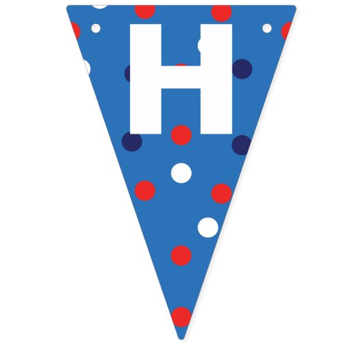 Rood en blauw op 4 juli vlaggetjes (Tweede vlag)