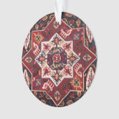 Rood en blauw Perzisch ontwerp Ornament (voorkant)