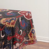 Rood en blauw Perzisch ontwerp Tafelkleed (Voorbeeld)