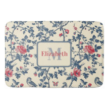 Rood en Blauw Toile de Jouy Gepersonaliseerd