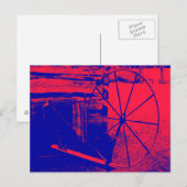 Rood- en blauw zwoel briefkaart (Voorkant / Achterkant)