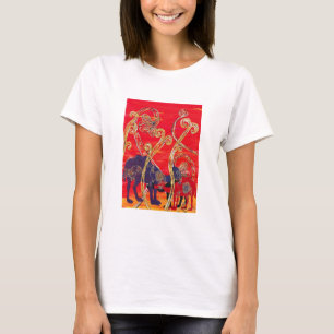 Rood- en blauwe kamelen T-Shirt