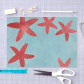 Rood en blauwe Starfish Tissuepapier (Craft)