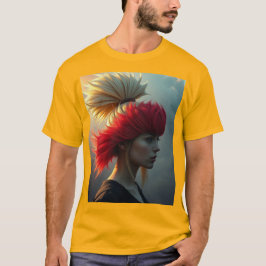 Rood en blond t-shirt