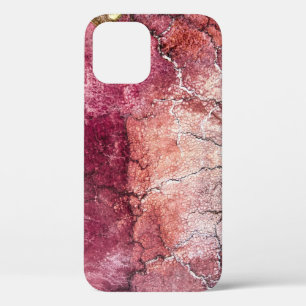 Rood en bruin abstract schilderij iPhone 12 hoesje
