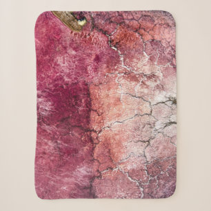 Rood en bruin abstract schilderij sherpa deken