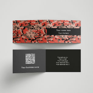 Rood en bruin camouflage, camouflage, militair, le visitekaartjes