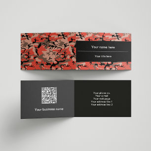 Rood en bruin camouflage, camouflage, militair, le visitekaartjes