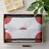 Rood en Bruin Polka Dot Stripe Patroon Tissuepapier (Geschenk)