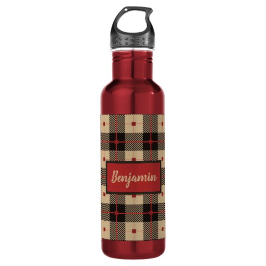 Rood en bruin waterfles (Voorkant)