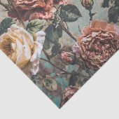 Rood en Crème Rozen Tissue Paper Tissuepapier (Detail)