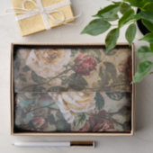 Rood en Crème Rozen Tissue Paper Tissuepapier (Geschenk)