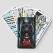 Rood en de zwarte wolf pokerkaarten (Achterkant)