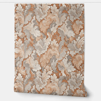 Rood en Earth Tone Abstract tapijt Behang