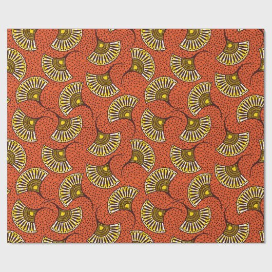 Rood en geel Ankara kan inpakpapier afdrukken (Vlak)