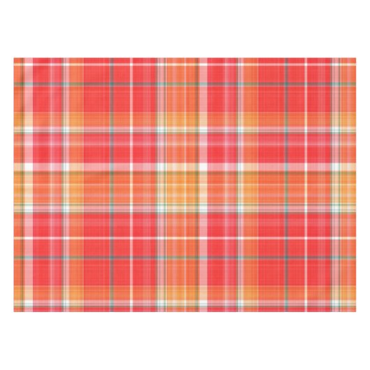 Rood en geel Cheery Plaid Tafelkleed (Voorkant (Horizontaal))