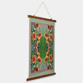 Rood en geel Daisy Deken Bloem Abstract Hangend Wandkleed (Gebogen)