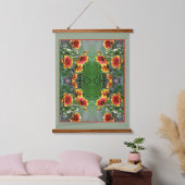 Rood en geel Daisy Deken Bloem Abstract Hangend Wandkleed (Slaapkamer)