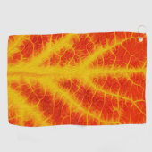 Rood en geel esperen Leaf #10 Golfhanddoek (Horizontaal)