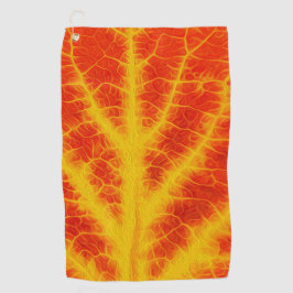 Rood en geel esperen Leaf #10 Golfhanddoek