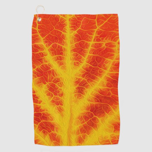 Rood en geel esperen Leaf #10 Golfhanddoek (Voorkant)