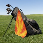 Rood en geel esperen Leaf #10 Golfhanddoek (Groen)