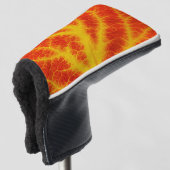 Rood en geel esperen Leaf #10 Golfheadcover (3/4 voorkant)