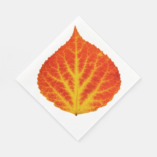 Rood en geel esperen Leaf #10 Servetten (Hoek)