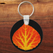 Rood en geel esperen Leaf #10 Sleutelhanger (Voorkant)