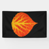 Rood en geel esperen Leaf #10 Spandoek (Horizontaal)