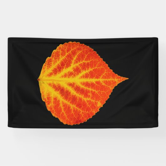 Rood en geel esperen Leaf #10 Spandoek (Horizontaal)
